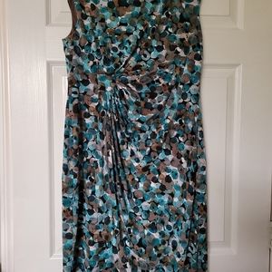 Connected faux wrap sleeveless dress size 16